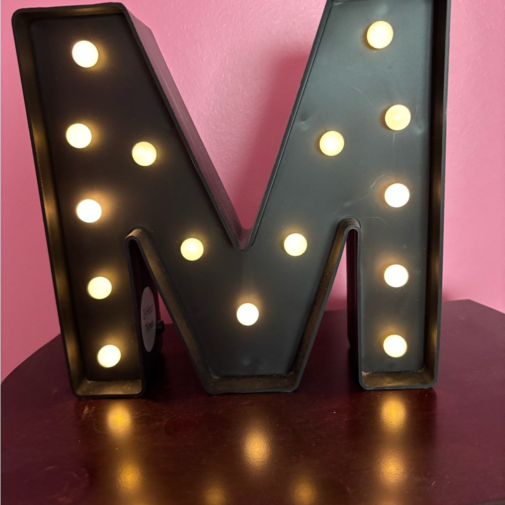 Black Marquee Letter Light